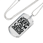 Calm And Lord Jesus Necklace Stainless Steel or 18k Gold Dog Tag 24" Chain-Express Your Love Gifts