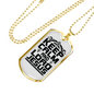 Calm And Lord Jesus Necklace Stainless Steel or 18k Gold Dog Tag 24" Chain-Express Your Love Gifts