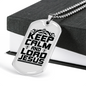 Calm And Lord Jesus Necklace Stainless Steel or 18k Gold Dog Tag 24" Chain-Express Your Love Gifts