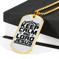 Calm And Lord Jesus Necklace Stainless Steel or 18k Gold Dog Tag 24" Chain-Express Your Love Gifts