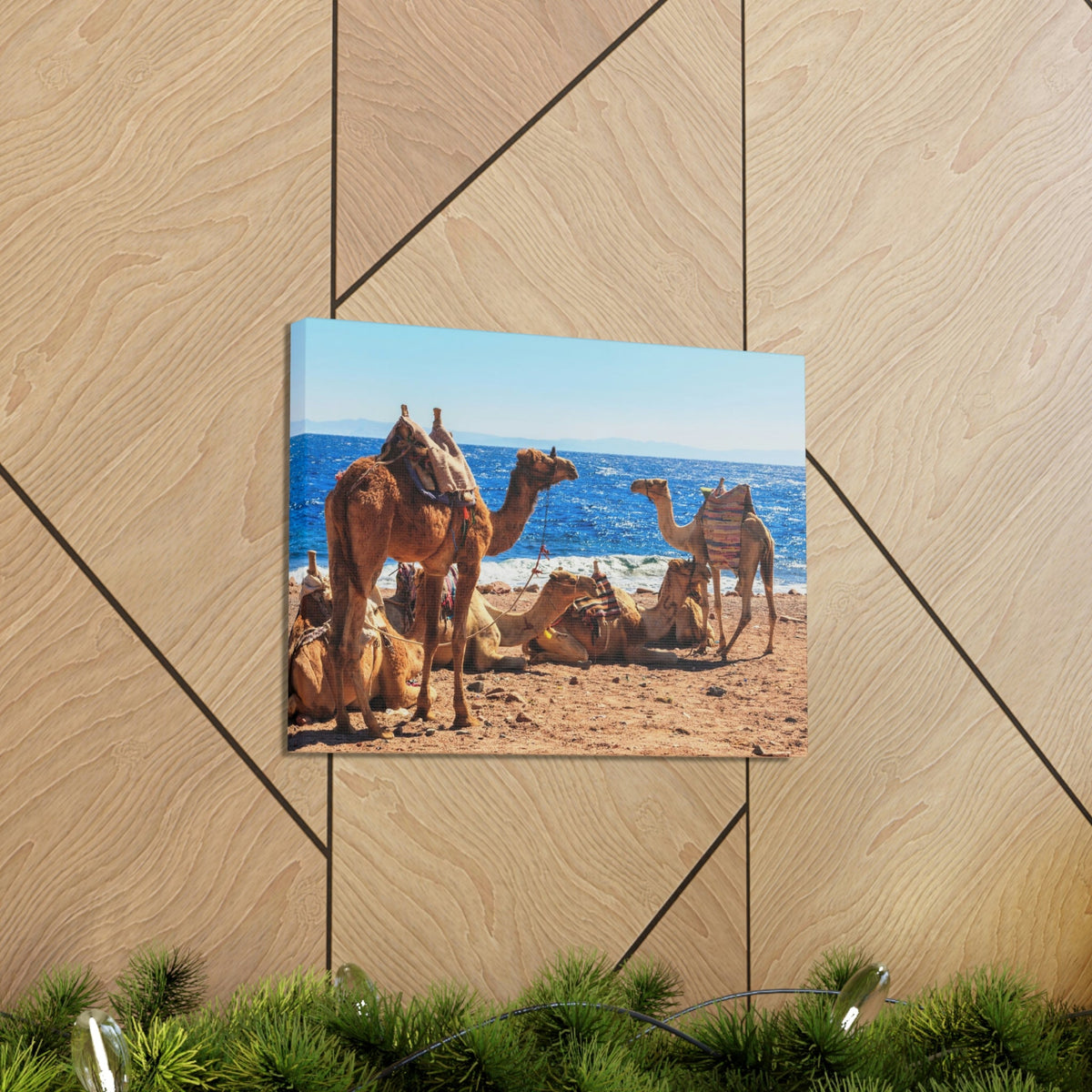 Scripture Walls Camel Couple Camel Troop Print Animal Wall Art Wildlife Canvas Prints Wall Art Ready to Han Unframed-Express Your Love Gifts