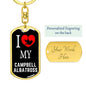 Campbell Albatross Bird Lover Keyring Keychain Stainless Steel or 18k Gold-Express Your Love Gifts