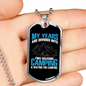 Camper Necklace 2 Seasons Camping Necklace Stainless Steel or 18k Gold Dog Tag 24" Chain-Express Your Love Gifts