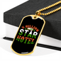 Camper Necklace 5 Billion Star Hotel Necklace Stainless Steel or 18k Gold Dog Tag 24" Chain-Express Your Love Gifts