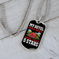 Camper Necklace 5 Stars Hotel Necklace Stainless Steel or 18k Gold Dog Tag 24" Chain-Express Your Love Gifts