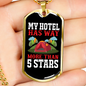 Camper Necklace 5 Stars Hotel Necklace Stainless Steel or 18k Gold Dog Tag 24" Chain-Express Your Love Gifts