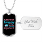 Camper Necklace A Bad Day Camping Necklace Stainless Steel or 18k Gold Dog Tag 24" Chain-Express Your Love Gifts