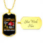 Camper Necklace A Camping Life Necklace Stainless Steel or 18k Gold Dog Tag 24" Chain-Express Your Love Gifts