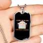 Camper Necklace A Girl Her Dog Necklace Stainless Steel or 18k Gold Dog Tag 24" Chain-Express Your Love Gifts