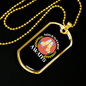 Camper Necklace Adventure Awaits Cheers! Necklace Stainless Steel or 18k Gold Dog Tag 24" Chain-Express Your Love Gifts
