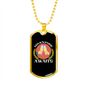 Camper Necklace Adventure Awaits Cheers! Necklace Stainless Steel or 18k Gold Dog Tag 24" Chain-Express Your Love Gifts