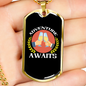 Camper Necklace Adventure Awaits Cheers! Necklace Stainless Steel or 18k Gold Dog Tag 24" Chain-Express Your Love Gifts