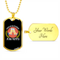Camper Necklace Adventure Awaits Cheers! Necklace Stainless Steel or 18k Gold Dog Tag 24" Chain-Express Your Love Gifts