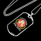 Camper Necklace Adventure Awaits Cheers! Necklace Stainless Steel or 18k Gold Dog Tag 24" Chain-Express Your Love Gifts