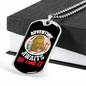 Camper Necklace Adventure Awaits Go Find It Backpack Necklace Stainless Steel or 18k Gold Dog Tag 24" Chain-Express Your Love Gifts