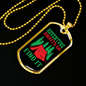 Camper Necklace Adventure Awaits Go Find It Green Necklace Stainless Steel or 18k Gold Dog Tag 24" Chain-Express Your Love Gifts