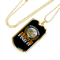 Camper Necklace Adventure Awaits Go Find It Necklace Stainless Steel or 18k Gold Dog Tag 24" Chain-Express Your Love Gifts