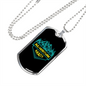 Camper Necklace Adventure Awaits Necklace Stainless Steel or 18k Gold Dog Tag 24" Chain-Express Your Love Gifts