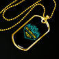 Camper Necklace Adventure Awaits Necklace Stainless Steel or 18k Gold Dog Tag 24" Chain-Express Your Love Gifts