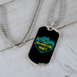 Camper Necklace Adventure Awaits Necklace Stainless Steel or 18k Gold Dog Tag 24" Chain-Express Your Love Gifts