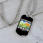 Camper Necklace Adventure Awaits Necklace Stainless Steel or 18k Gold Dog Tag 24" Chain-Express Your Love Gifts