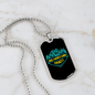 Camper Necklace Adventure Awaits Necklace Stainless Steel or 18k Gold Dog Tag 24" Chain-Express Your Love Gifts