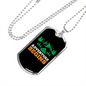Camper Necklace Adventure Begins Necklace Stainless Steel or 18k Gold Dog Tag 24" Chain-Express Your Love Gifts