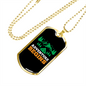 Camper Necklace Adventure Begins Necklace Stainless Steel or 18k Gold Dog Tag 24" Chain-Express Your Love Gifts