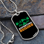 Camper Necklace Adventure Begins Necklace Stainless Steel or 18k Gold Dog Tag 24" Chain-Express Your Love Gifts