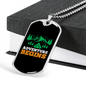 Camper Necklace Adventure Begins Necklace Stainless Steel or 18k Gold Dog Tag 24" Chain-Express Your Love Gifts