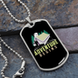 Camper Necklace Adventure Begins Tent Necklace Stainless Steel or 18k Gold Dog Tag 24" Chain-Express Your Love Gifts