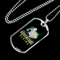 Camper Necklace Adventure Begins Tent Necklace Stainless Steel or 18k Gold Dog Tag 24" Chain-Express Your Love Gifts