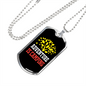 Camper Necklace Adventure is Camping Tree Necklace Stainless Steel or 18k Gold Dog Tag 24" Chain-Express Your Love Gifts
