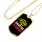 Camper Necklace Adventure is Camping Tree Necklace Stainless Steel or 18k Gold Dog Tag 24" Chain-Express Your Love Gifts
