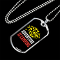 Camper Necklace Adventure is Camping Tree Necklace Stainless Steel or 18k Gold Dog Tag 24" Chain-Express Your Love Gifts