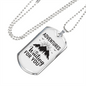 Camper Necklace Adventure is Waiting For You Necklace Stainless Steel or 18k Gold Dog Tag 24" Chain-Express Your Love Gifts