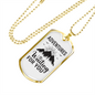Camper Necklace Adventure is Waiting For You Necklace Stainless Steel or 18k Gold Dog Tag 24" Chain-Express Your Love Gifts