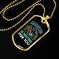 Camper Necklace Adventure Is Waiting For You Necklace Stainless Steel or 18k Gold Dog Tag 24" Chain-Express Your Love Gifts