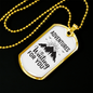 Camper Necklace Adventure is Waiting For You Necklace Stainless Steel or 18k Gold Dog Tag 24" Chain-Express Your Love Gifts