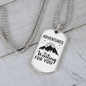 Camper Necklace Adventure is Waiting For You Necklace Stainless Steel or 18k Gold Dog Tag 24" Chain-Express Your Love Gifts