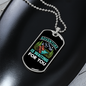 Camper Necklace Adventure Is Waiting For You Necklace Stainless Steel or 18k Gold Dog Tag 24" Chain-Express Your Love Gifts