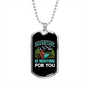 Camper Necklace Adventure Is Waiting For You Necklace Stainless Steel or 18k Gold Dog Tag 24" Chain-Express Your Love Gifts