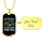 Camper Necklace Adventure Is Waiting For You Necklace Stainless Steel or 18k Gold Dog Tag 24" Chain-Express Your Love Gifts