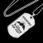 Camper Necklace Adventure is Waiting For You Necklace Stainless Steel or 18k Gold Dog Tag 24" Chain-Express Your Love Gifts