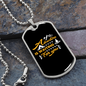 Camper Necklace Adventure is Waiting For You Yellow Necklace Stainless Steel or 18k Gold Dog Tag 24" Chain-Express Your Love Gifts