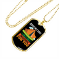 Camper Necklace Adventure is Waiting Necklace Stainless Steel or 18k Gold Dog Tag 24" Chain-Express Your Love Gifts