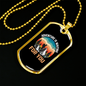 Camper Necklace Adventure is Waiting Necklace Stainless Steel or 18k Gold Dog Tag 24" Chain-Express Your Love Gifts