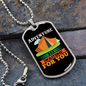 Camper Necklace Adventure is Waiting Necklace Stainless Steel or 18k Gold Dog Tag 24" Chain-Express Your Love Gifts