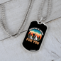 Camper Necklace Adventure is Waiting Necklace Stainless Steel or 18k Gold Dog Tag 24" Chain-Express Your Love Gifts