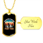Camper Necklace Adventure is Waiting Necklace Stainless Steel or 18k Gold Dog Tag 24" Chain-Express Your Love Gifts